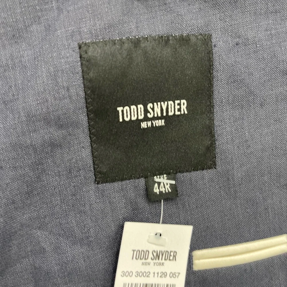Todd Snyder Blazer Mens 44R Navy Blue Linen Sport Coat Made in Portugal NWT